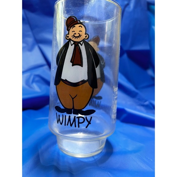 Popeye  Vintage Wimpy Glass Kollect a Set Coca Cola 1975 King Features - Picture 1 of 3